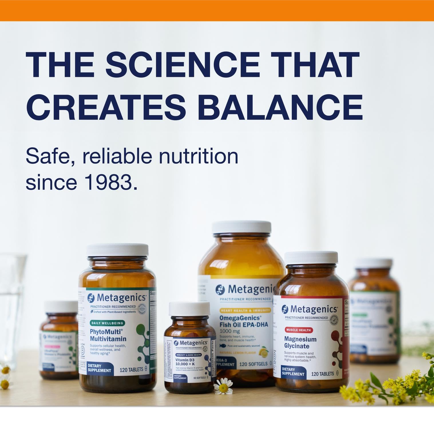 Brand packaging of Metagenics Immune Active on a shelf.