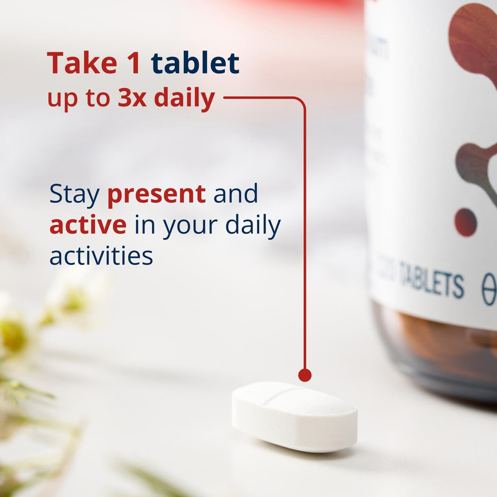 Metagenics Magnesium Glycinate bottle in hand suggests daily use.