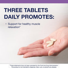 Closeup of Metagenics MyoCalm Plus capsules for daily relaxation support.