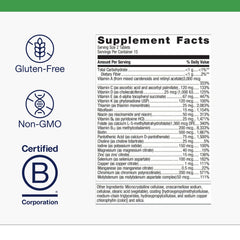 Non-GMO and gluten-free certification icons with PhytoMulti packaging