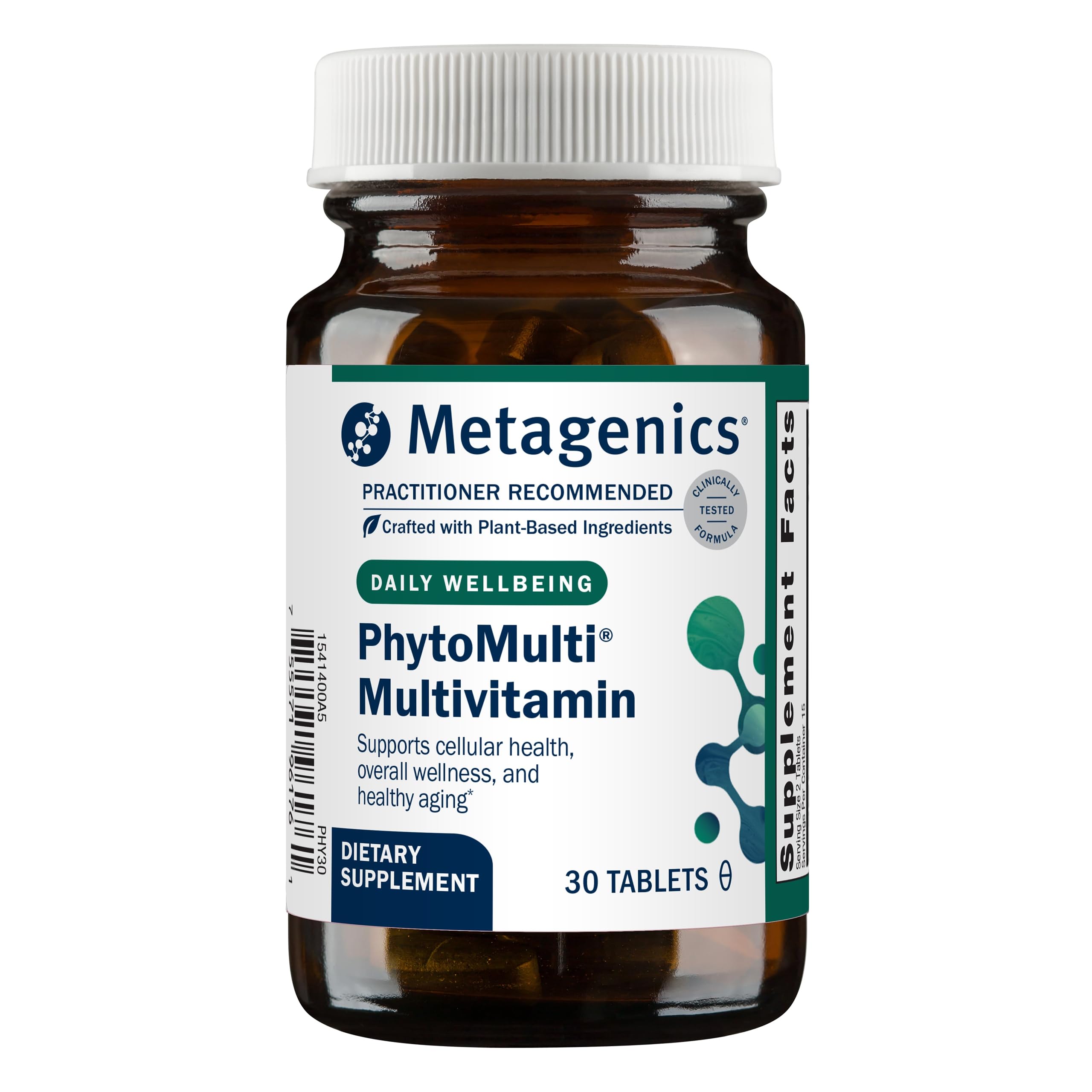 Metagenics PhytoMulti Without Iron tablets on slate for daily wellness