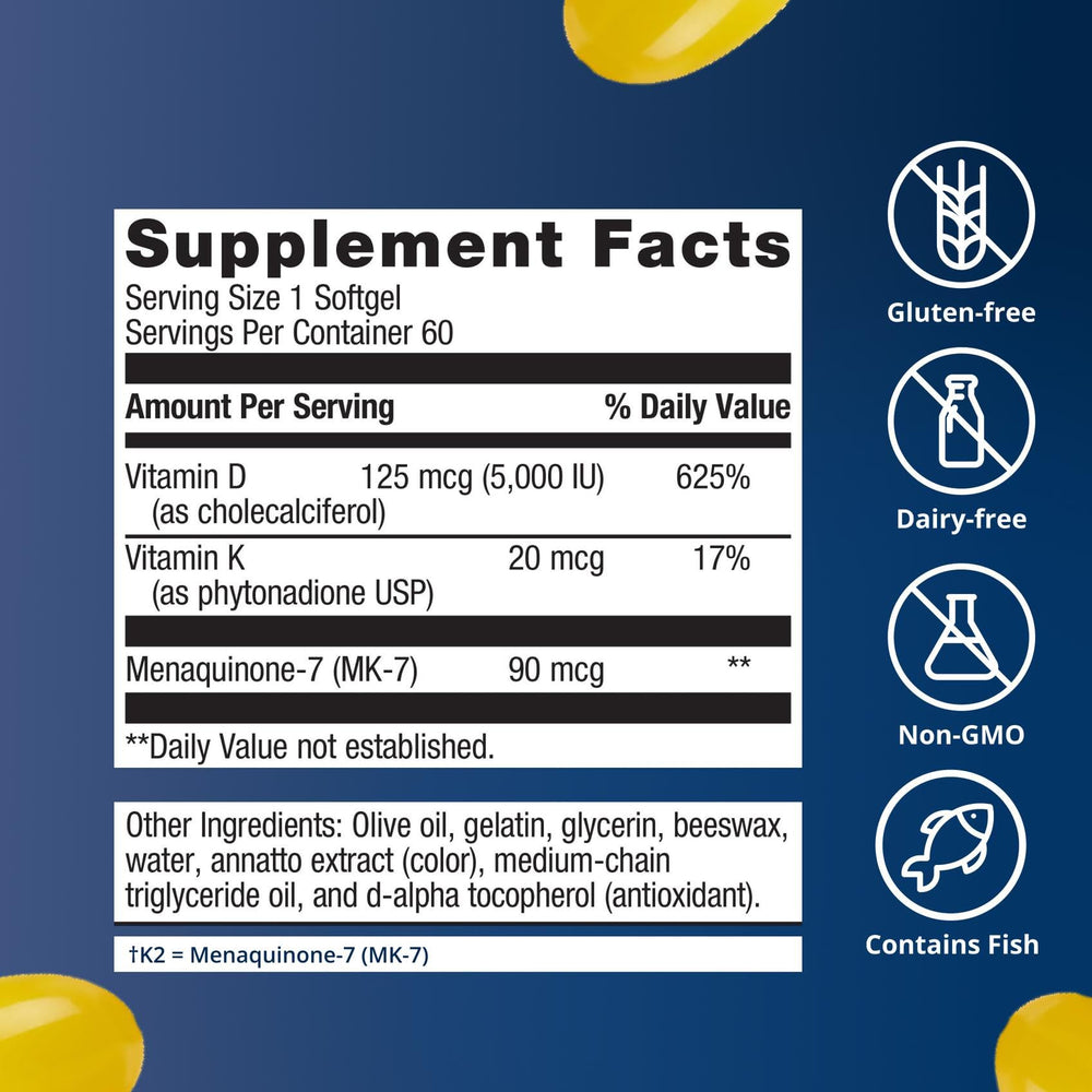 Metagenics D3 + K bottle emphasizing bone and immune health.