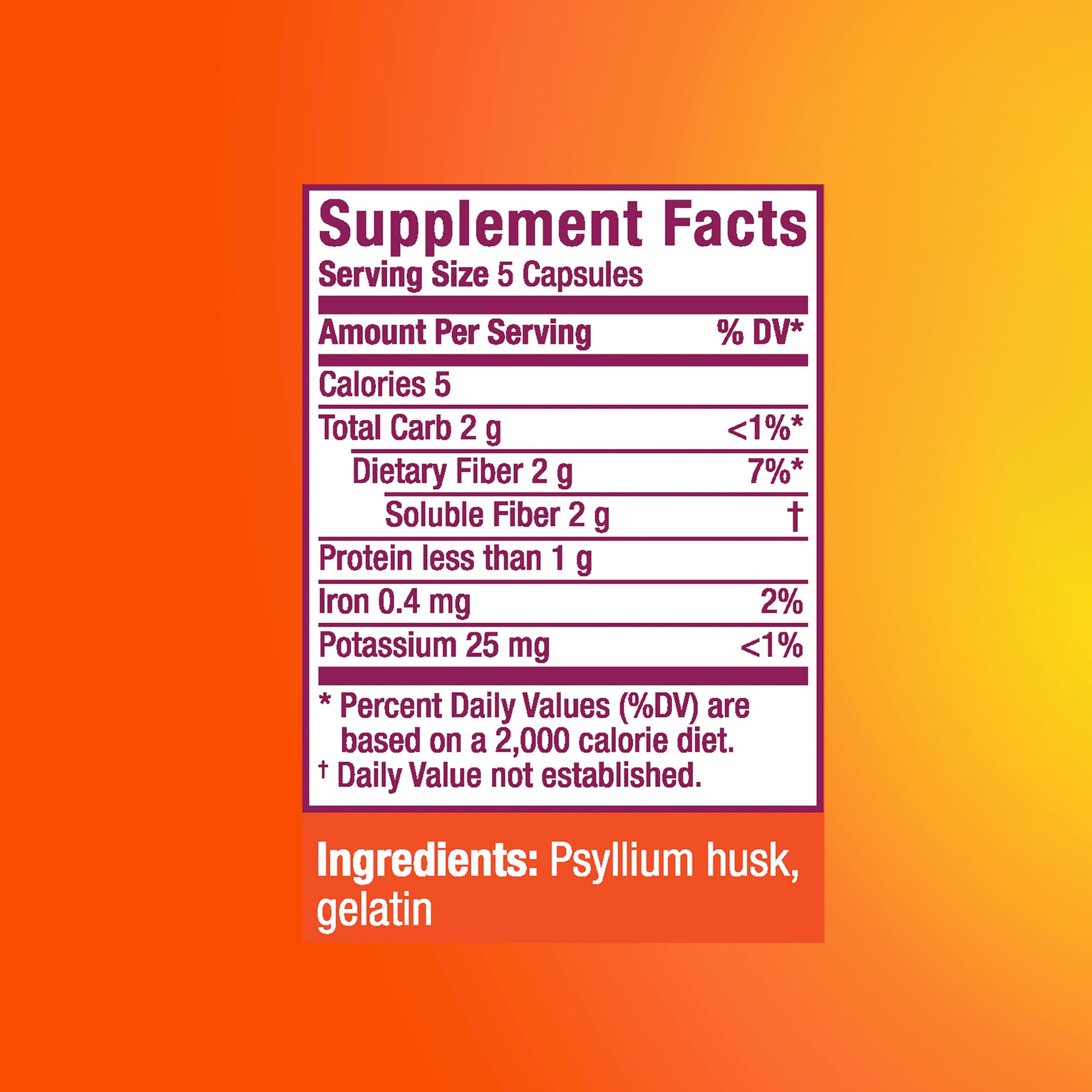 Metamucil capsules bottle with glass, suggesting everyday digestive wellness.