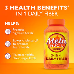 Metamucil daily-use capsules shown as part of a simple fiber routine.