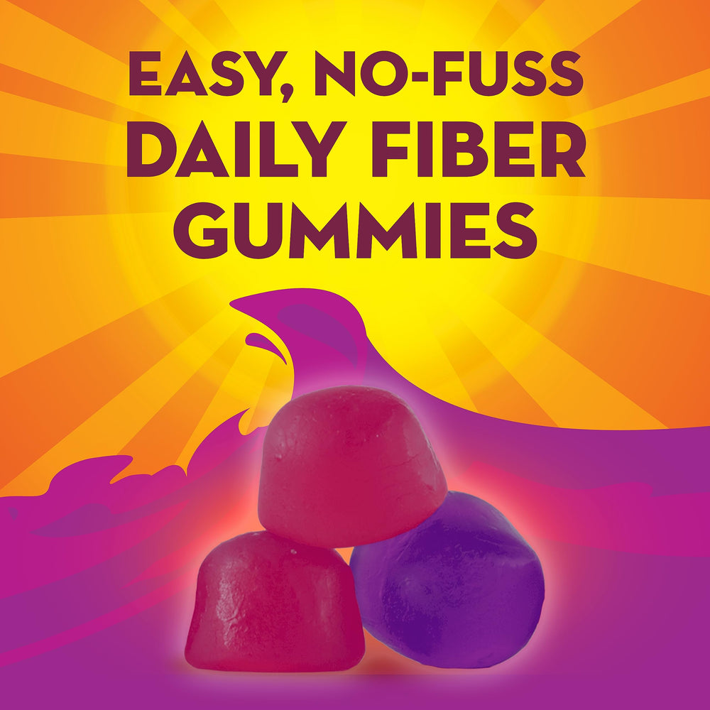 Metamucil Kids Fiber Gummies close-up of plant-based fiber blend ingredients.