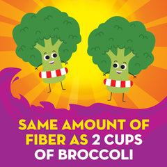 Metamucil Kids Fiber Gummies serving three gummies scene for daily fiber intake.