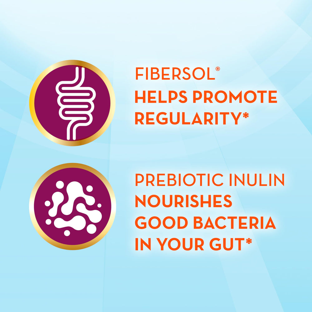 Metamucil Clear Fiber Blend smoothie mix blends smoothly for gut balance