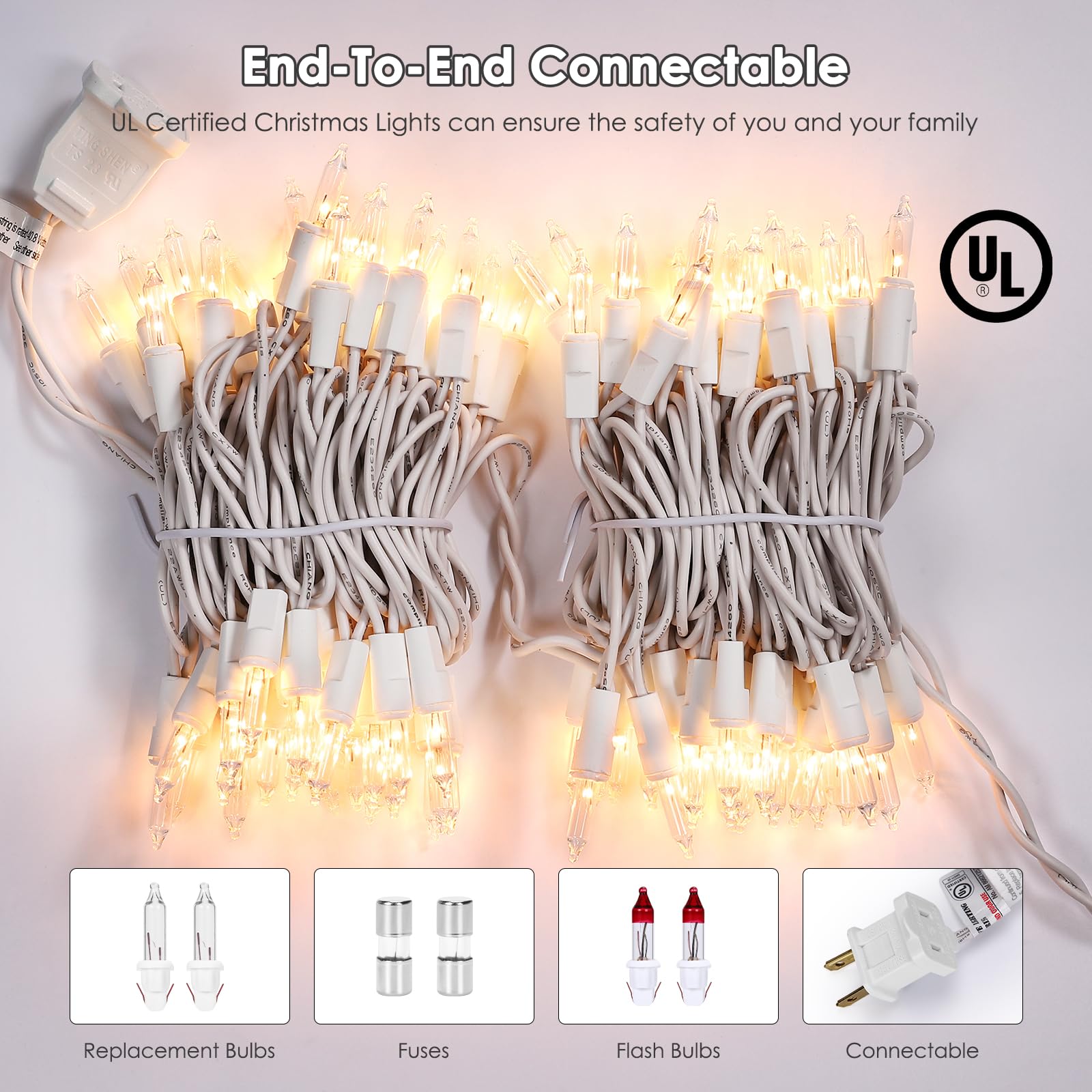 Meteds UL-listed Christmas lights ensure safe, reliable performance.