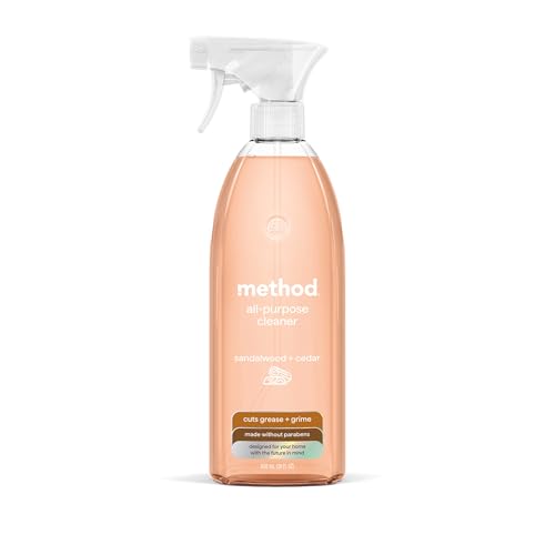 Method all-purpose cleaner demonstrating grease-cutting action for kitchen use.