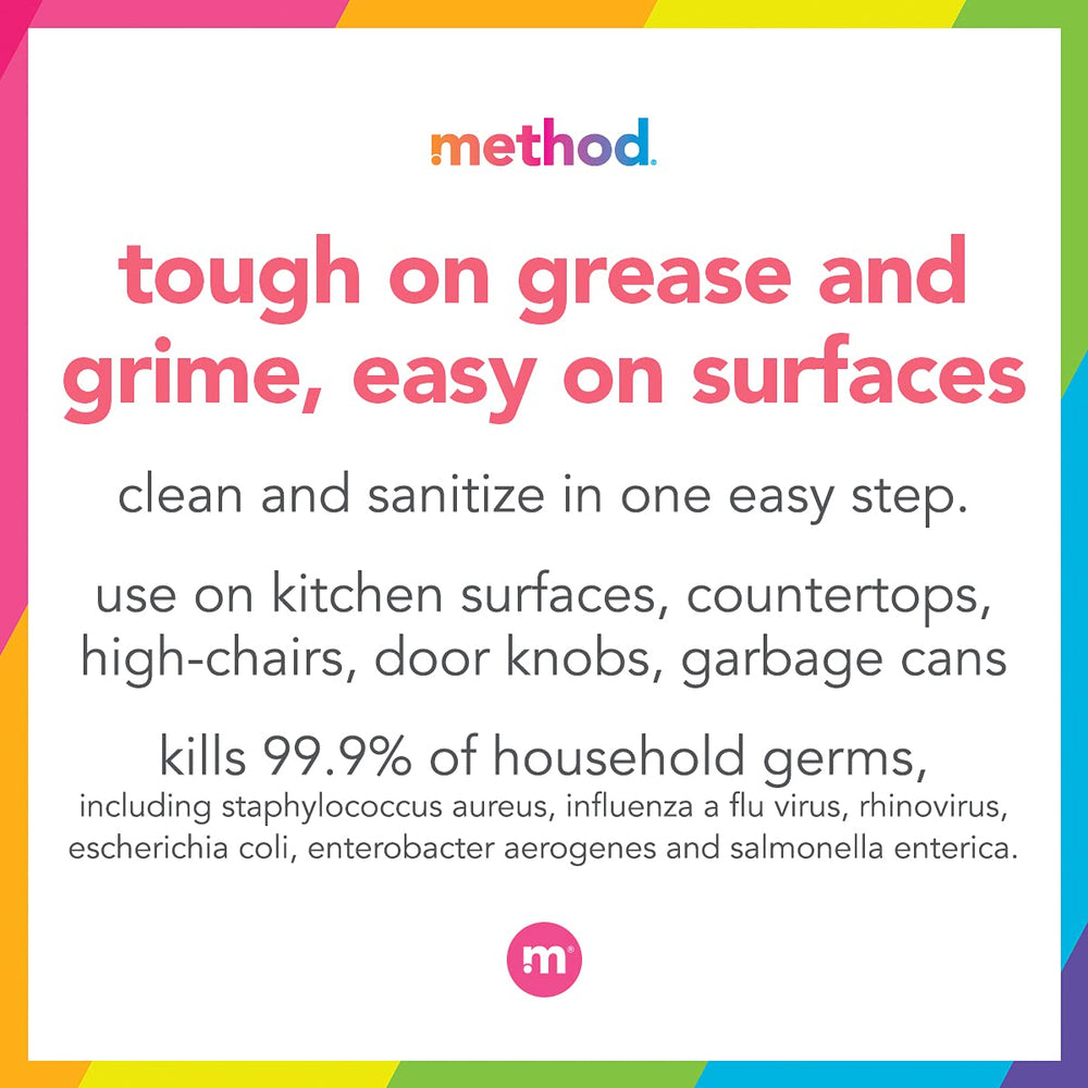 Cleaner removes stubborn grease from a greasy kitchen counter
