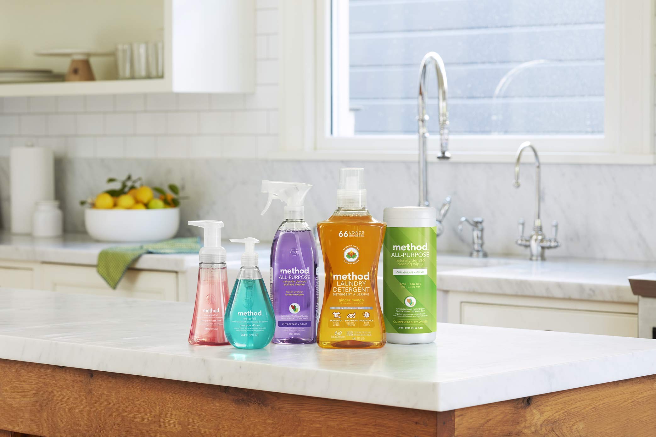 Bottle made from 65% recycled plastic, eco-friendly