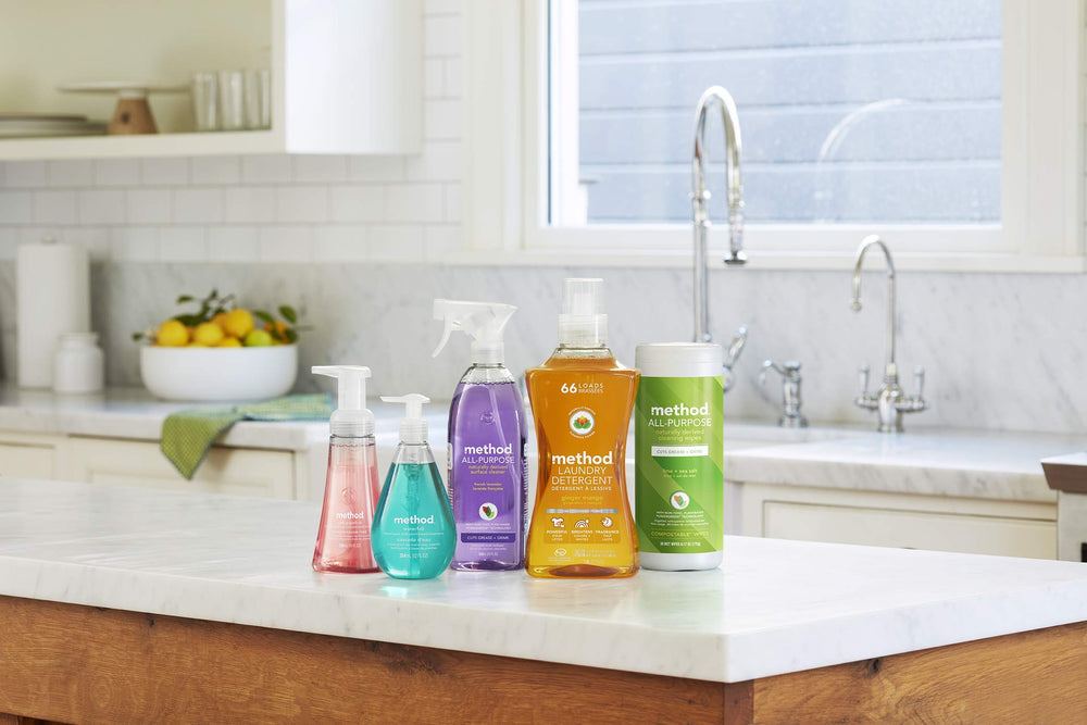 Bottle made from 65% recycled plastic, eco-friendly