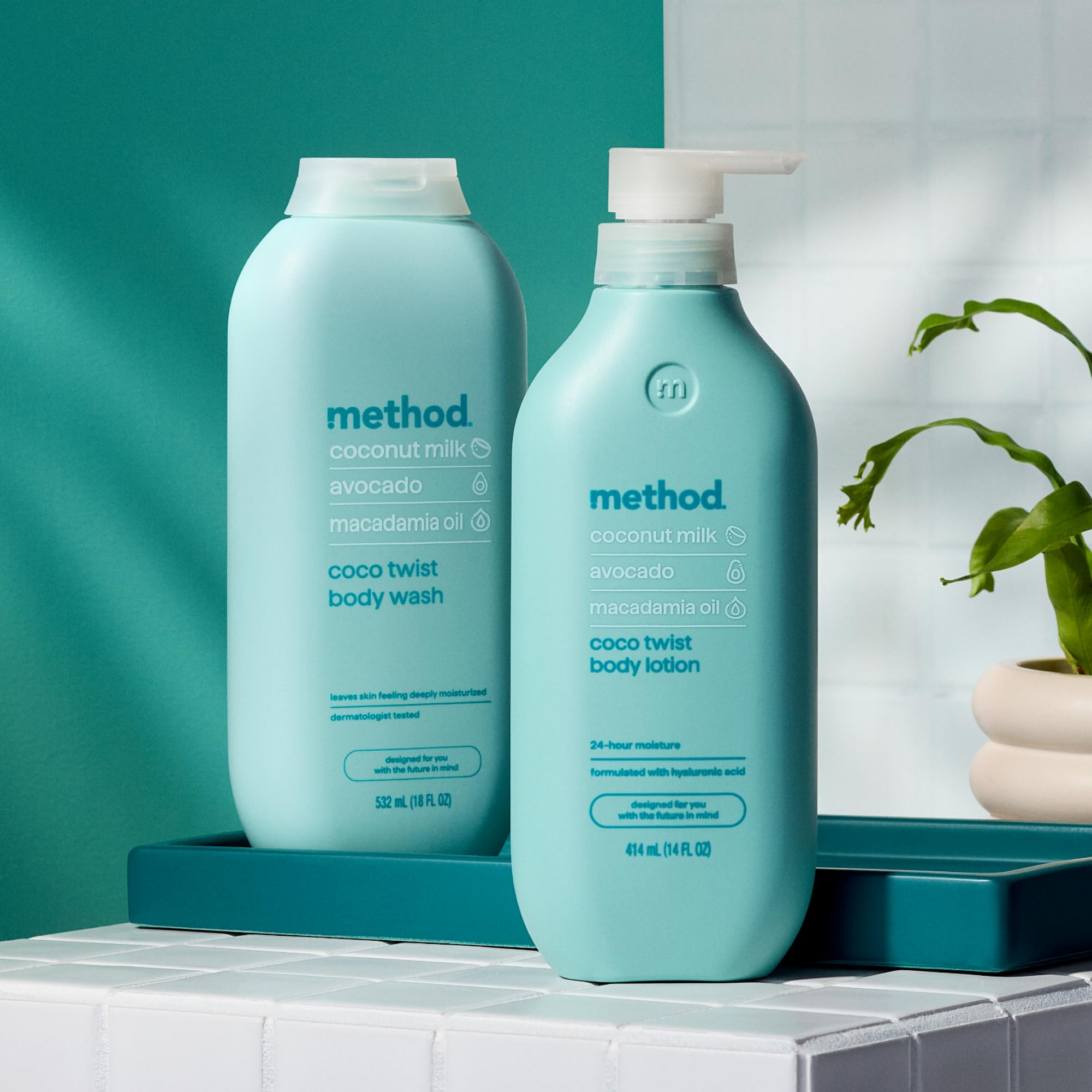 Shower scene conveys a bright, clean scent and everyday luxury at home