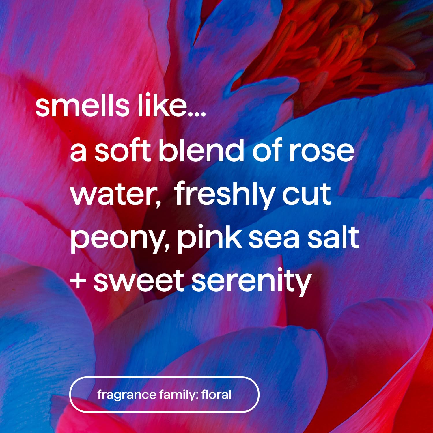 Method Pure Peace highlights rose-water and pink sea salt for gentle cleansing