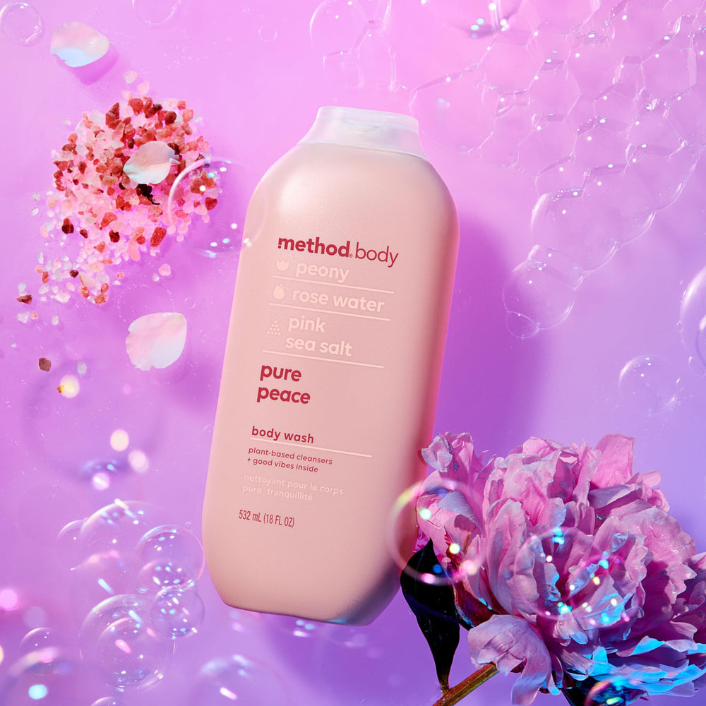 Method Pure Peace pink sea salt visual evokes spa-like detox vibes