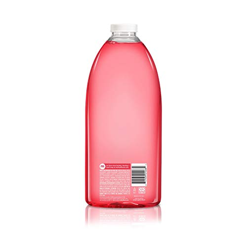 Kitchen counter with Method cleaner bottle emphasizing non-porous surface cleaning.