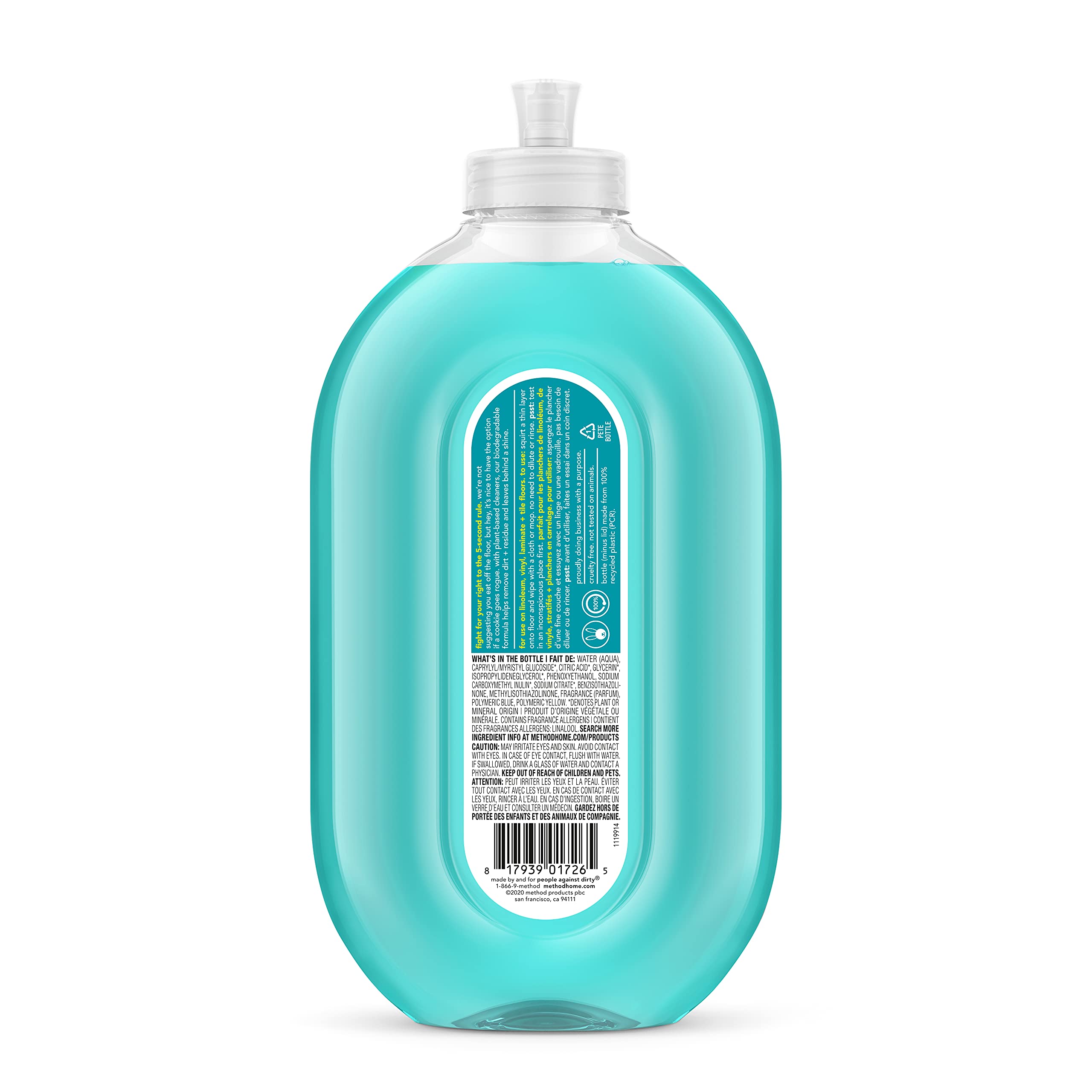 Method ergonomic nozzle spray delivering even coverage on sealed floors.