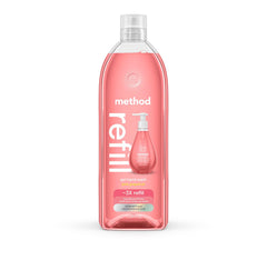 Method Pink Grapefruit hand soap bottle front for daily hand washing.