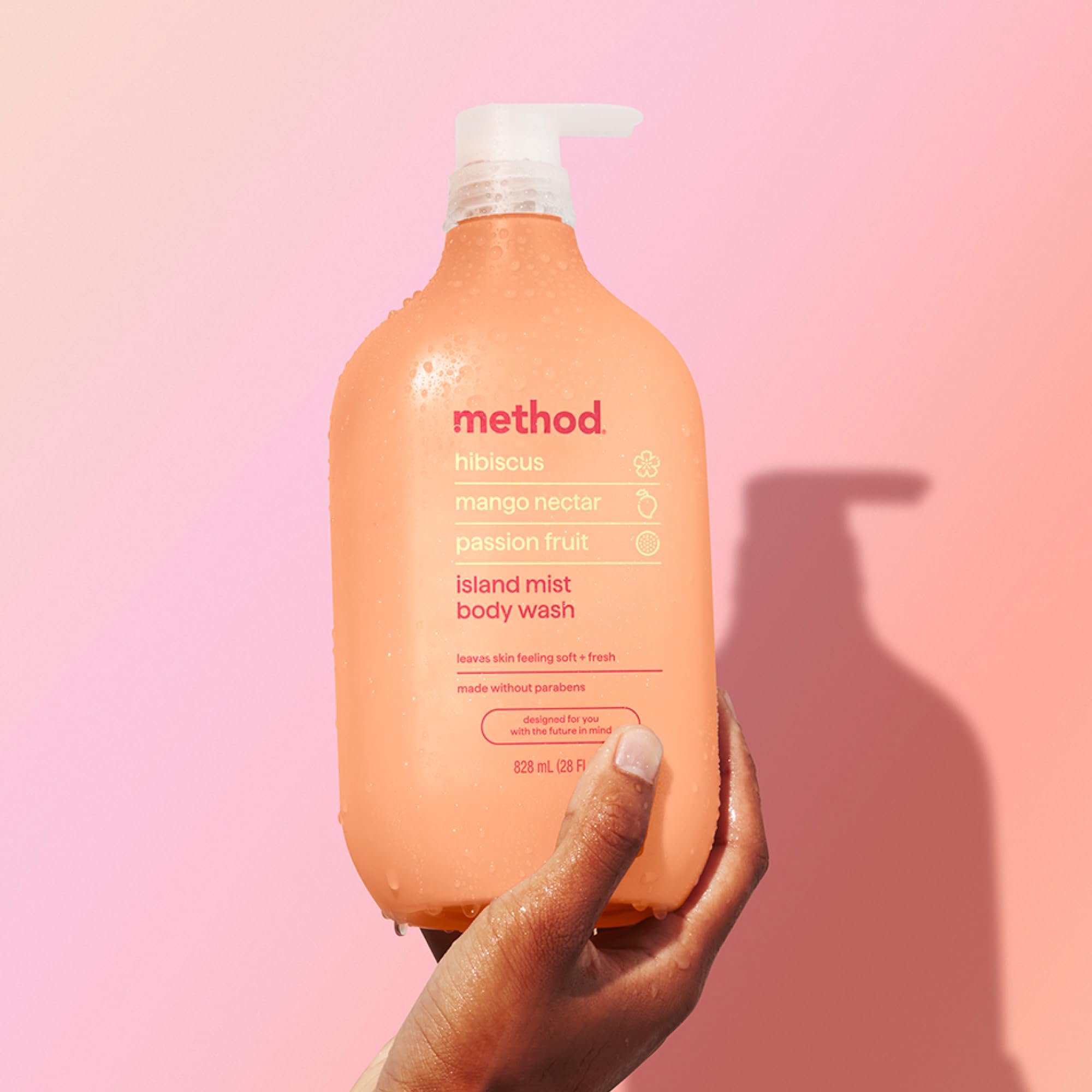 Method Island Mist packaging-eco-cred highlights sustainability and tropical scent.