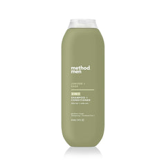 Method Men 2-in-1 bottle pours juniper sage aroma for a quick, refreshing start.