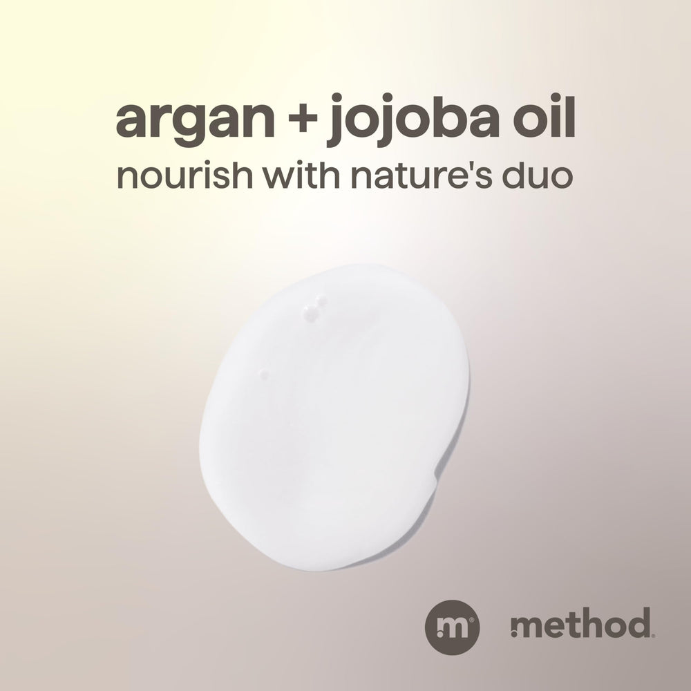 Method Men argan and jojoba oils in rich lather for smoother hair