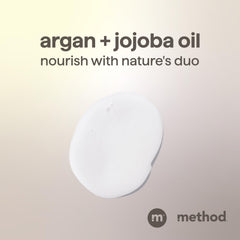 Method Men argan and jojoba oils in rich lather for smoother hair