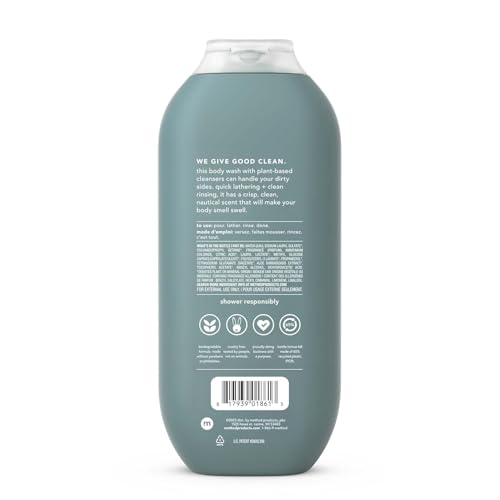 Method Men Sea and Surf bottle closeup highlights paraben-free formula