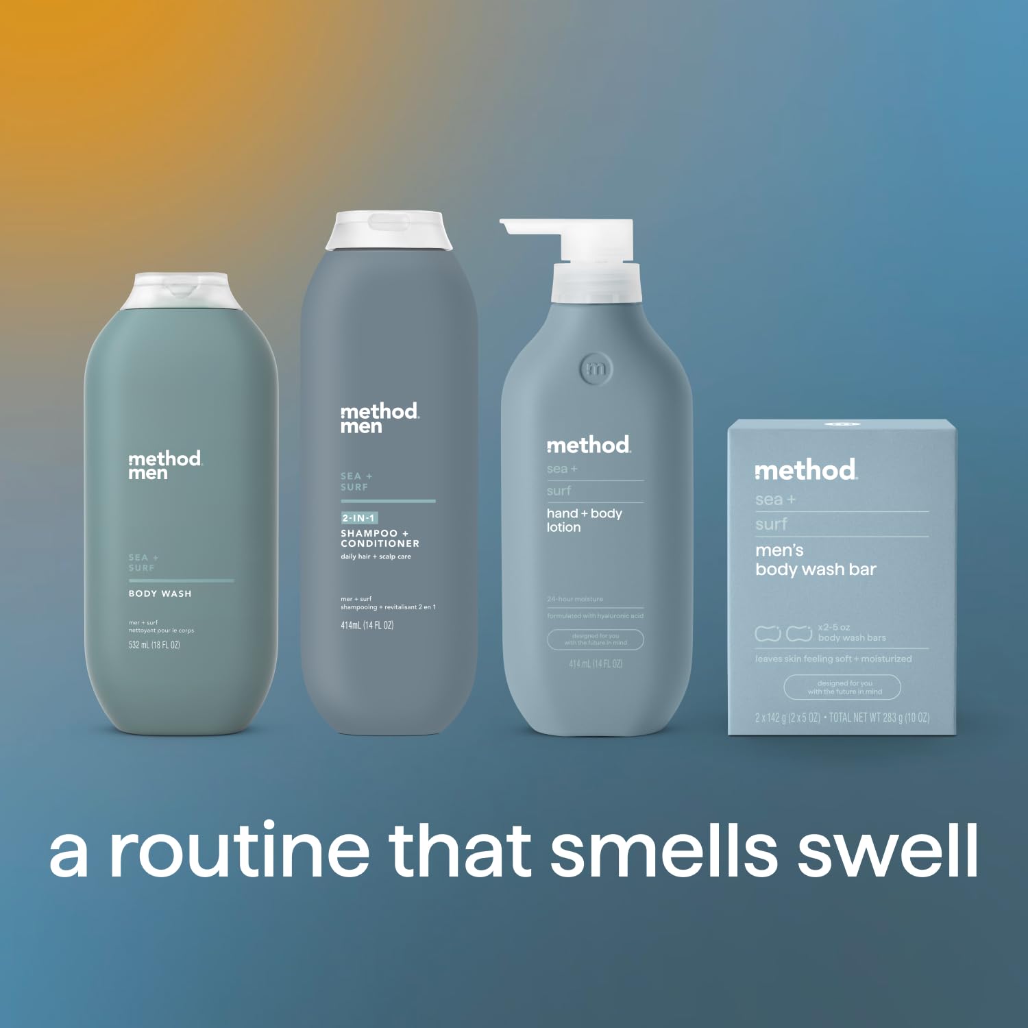 Method Men Sea and Surf routine image for a morning shower