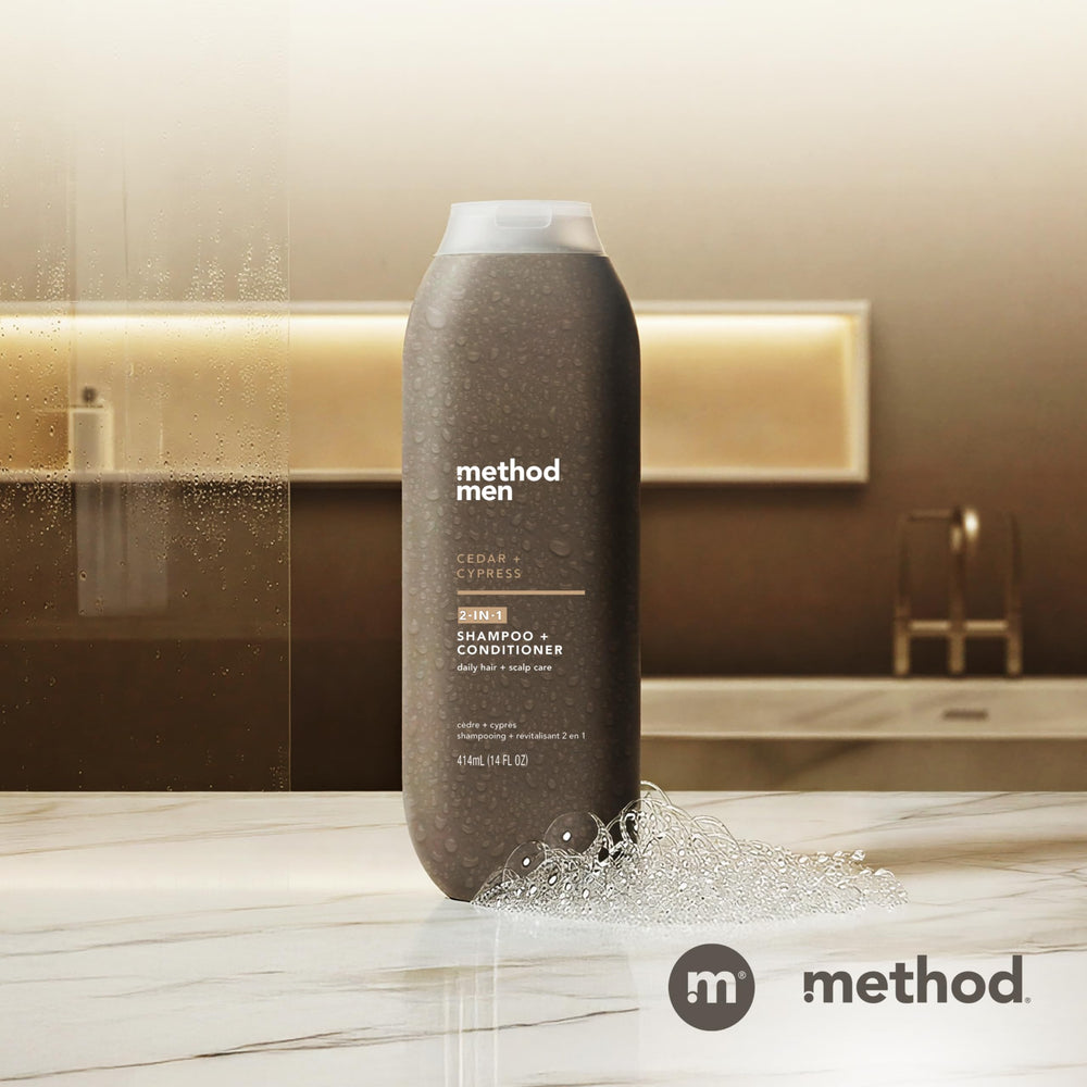 Method Men lightweight-hair-feel shows airy finish after wash