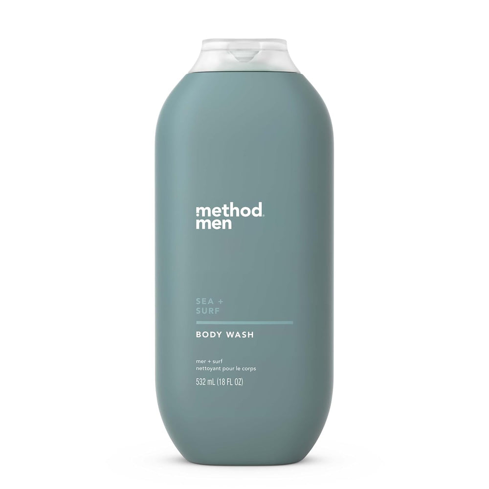 Method Men Sea and Surf bottle front showing a clean, compact design for daily use