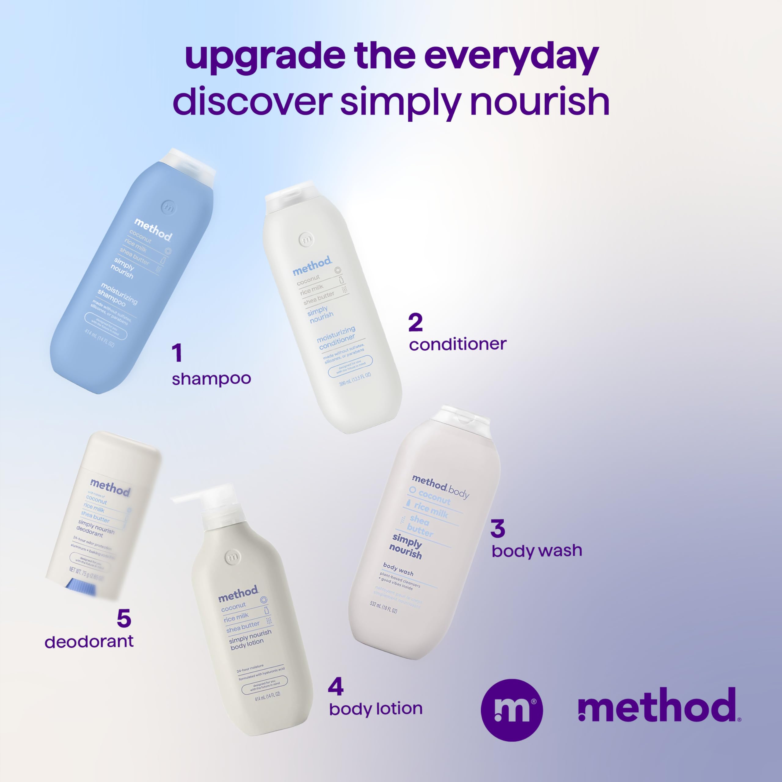Method Moisturizing Conditioner bottle pour image shows smooth application.