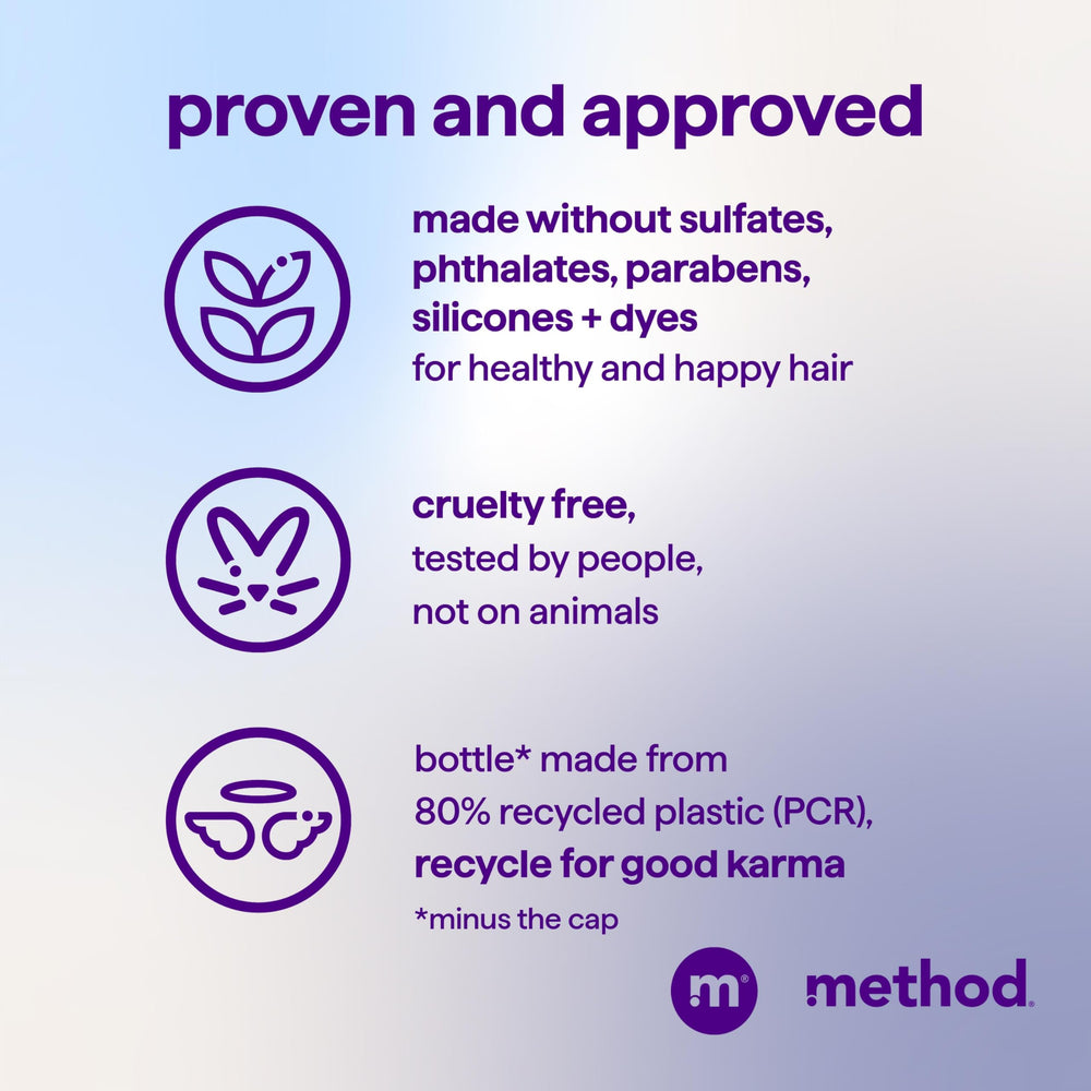 Method Moisturizing Conditioner color treated hair helps preserve vibrancy.