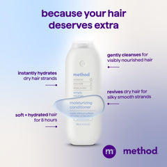 Method Moisturizing Conditioner dye free formula reduces irritation during use.