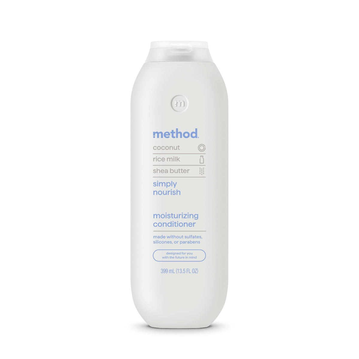 Method Moisturizing Conditioner silky hair focus, delivers long lasting hydration.