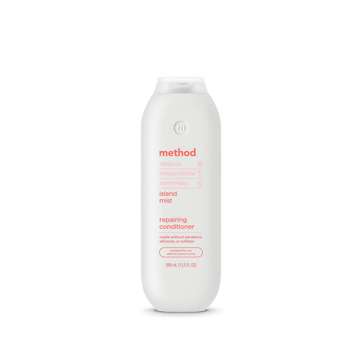 Method Repairing Conditioner Island Mist bottle demonstrates color-safe, lightweight conditioning