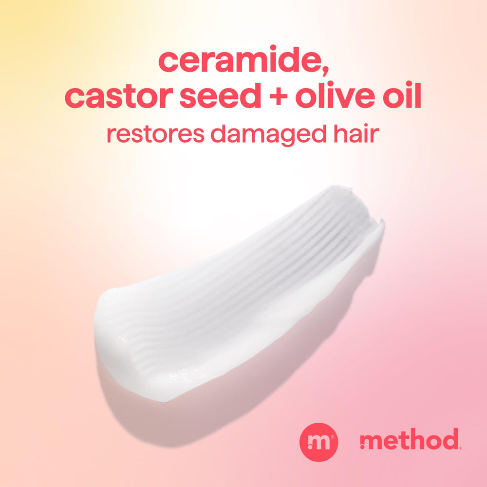 Method Repairing Conditioner Island Mist ingredients feature ceramides and olive oil for nourishment