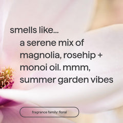 Close-up of Magnolia notes in Method Serene Escape fragrance