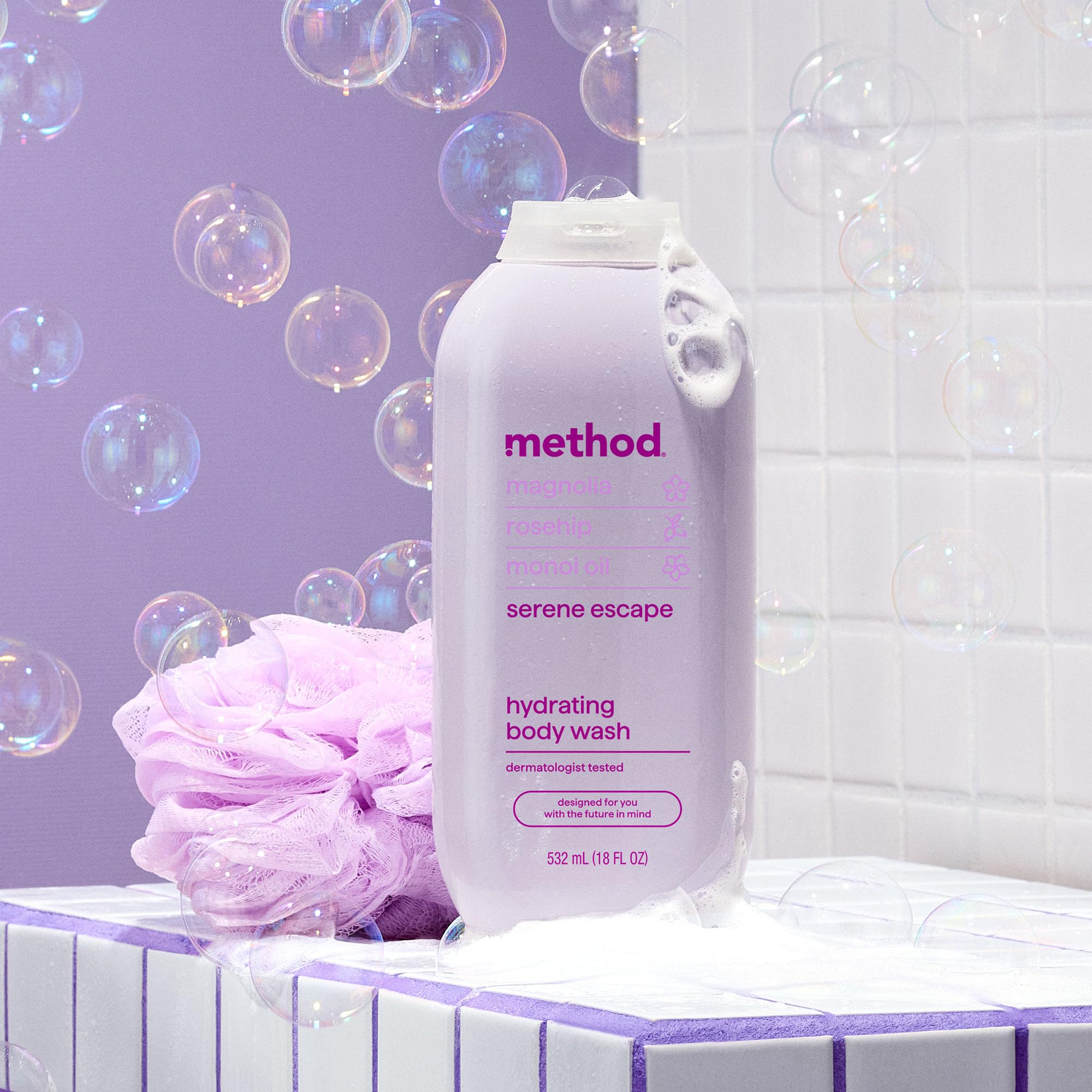 Cruelty-free symbol on Method Serene Escape packaging