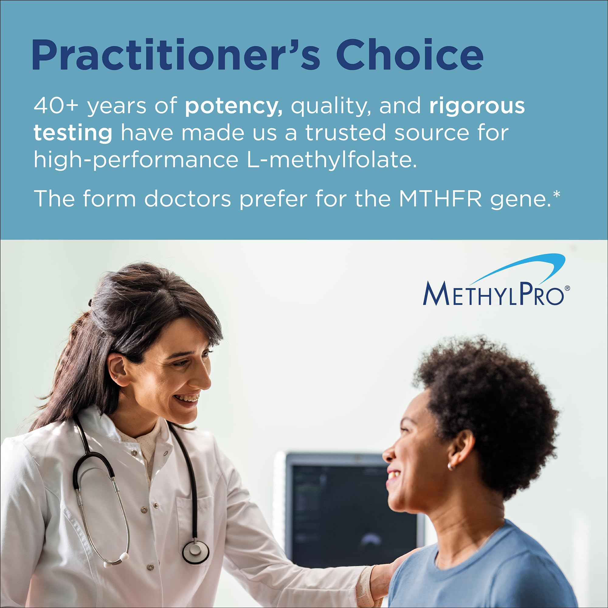 MethylPro 15mg L-Methylfolate bottle on shelf signals premium wellness option.
