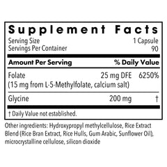 MethylPro L-Methylfolate 15 mg capsules close-up for daily neurotransmitter support.