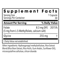 MethylPro L-Methylfolate 5 mg bottle being poured for easy dosing