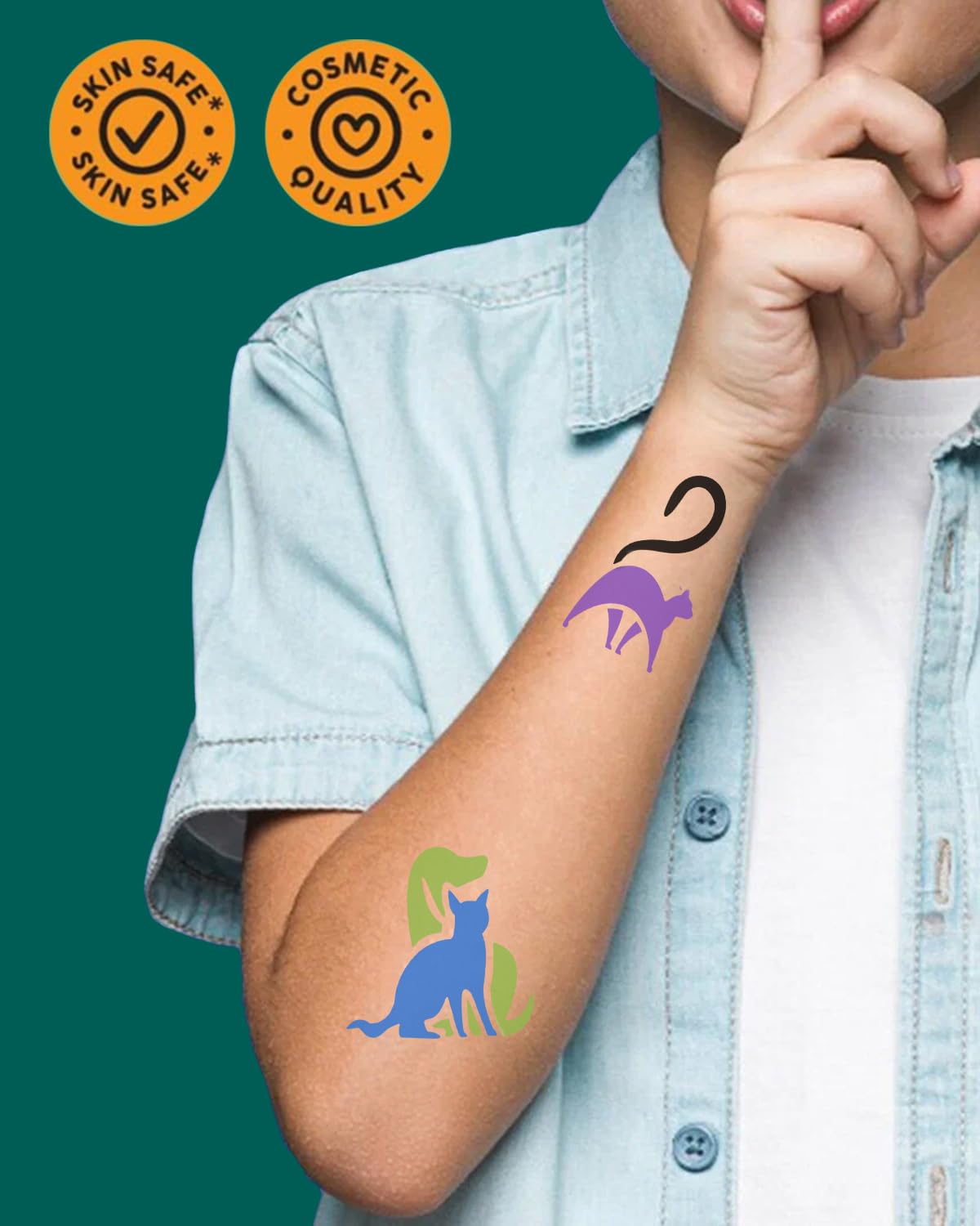 Metker kit suitable for adults and kids for temporary tattoos.