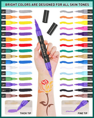 Metker skin-safe cosmetic-grade ink suitable for all skin tones.