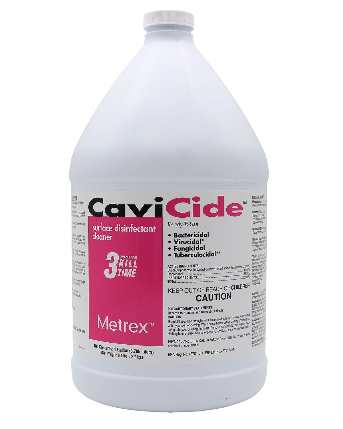 Metrex CaviCide bottle pour for fast surface disinfection in clinical settings.