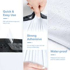 METRONIC opaque, puncture-resistant material protects contents and preserves privacy throughout shipping.