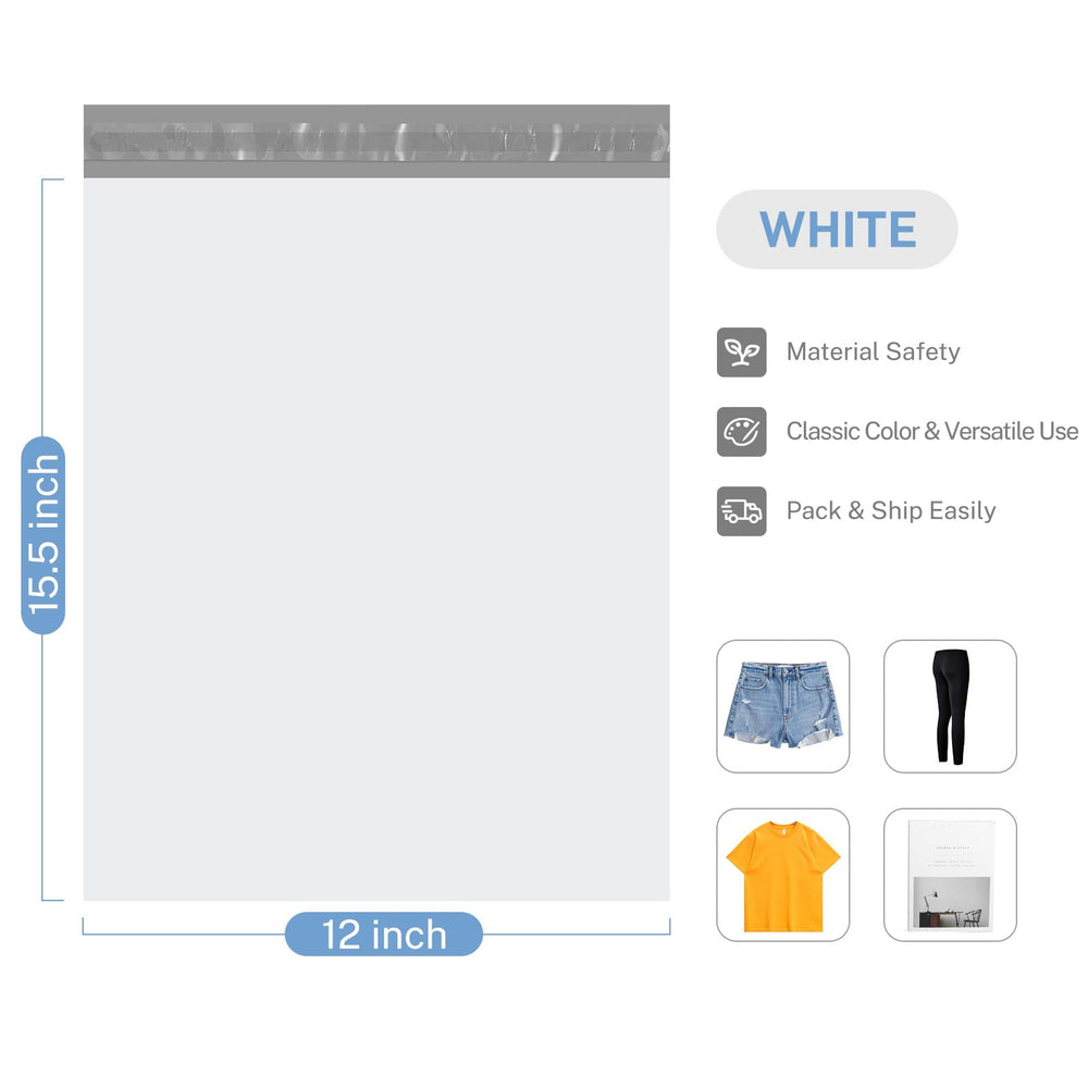 METRONIC poly mailers 12x15-5 packaging inside view emphasizes secure lightweight shipments