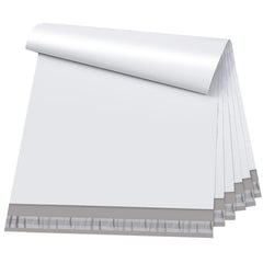 METRONIC poly mailers 19x24 white pack for clothing shipments.