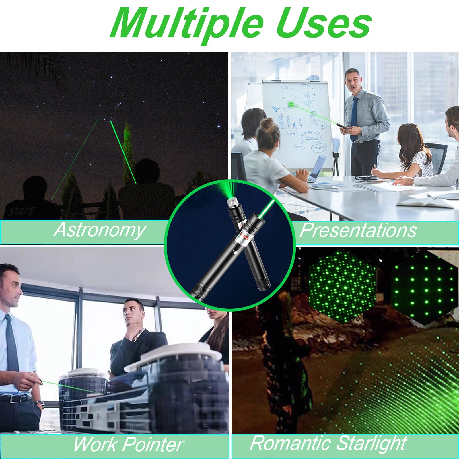 MEUSNO green laser pointer suitable for presentations and classrooms