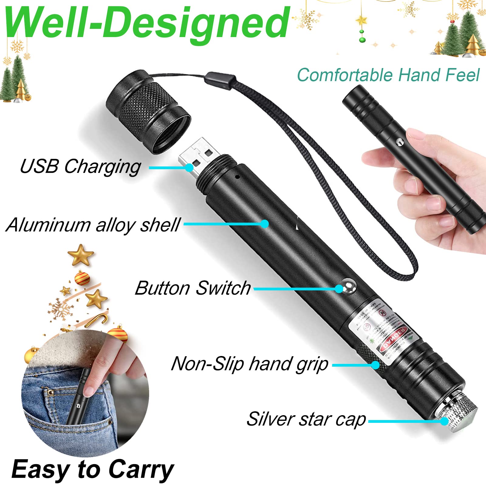 MEUSNO compact handheld pointer fits in pockets