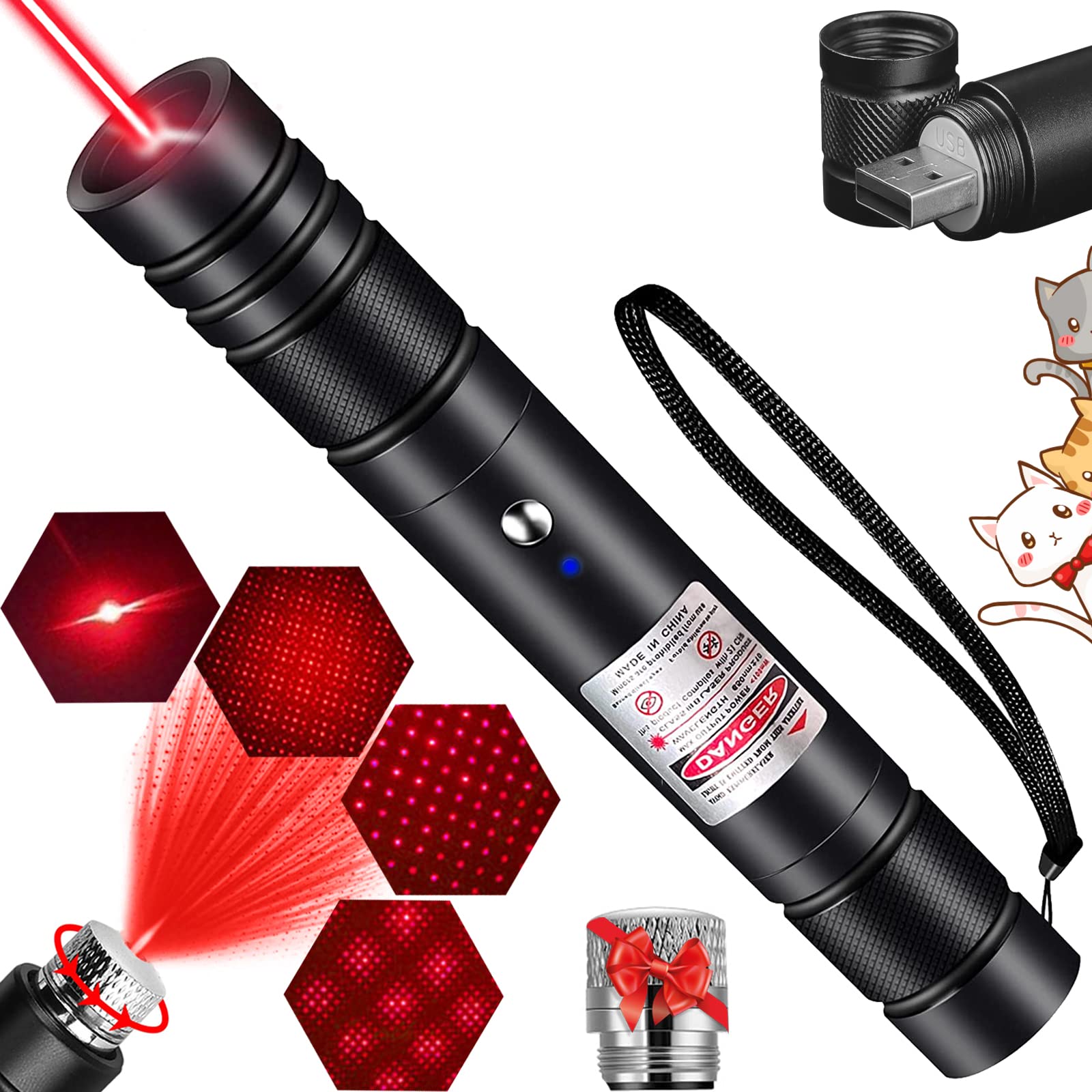 MEUSNO laser pointer showcasing a long-range beam for classroom or outdoor use